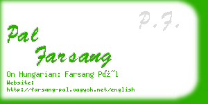 pal farsang business card